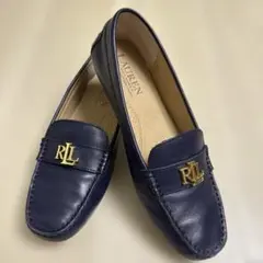 【1回着用のみ】ローレンラルフローレン レザー ドライビングシューズ 23.5のサムネイル
