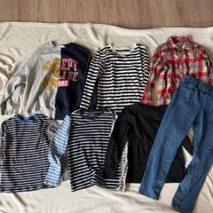 7点まとめ売り男の子140 通学　トップス　ユニクロ　シンプル　デニム