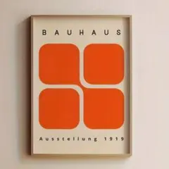 ポスター　インテリア　バウハウス　オレンジ　3040　キャンバスアート