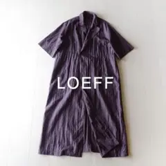 美品 ロエフ 4,2万円 ワッシャー素材ロングワンピース LOEFF A334