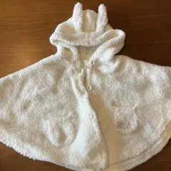【美品】pique ベビーポンチョ 80-90 ホワイト