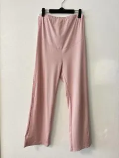 マタニティ　リブワイドパンツ　Lのサムネイル