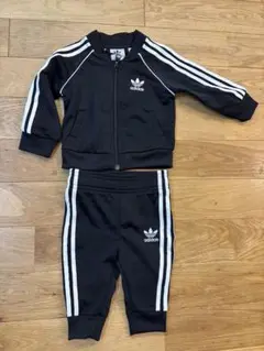 adidas トラックスーツ 黒 サイズ70