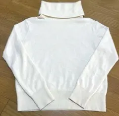 UNIQLO カシミヤ100% タートルネック　セーター　クリーム色　S