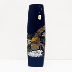 九谷焼 球形花瓶 黒と青 - メルカリ