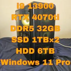 i9 13900 4070ti SSD1TB×2 HDD6TB メモリ 32GB