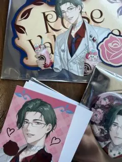 にじさんじ Rose Valentine 五木左京　缶バッジ　カード　特典