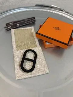 HERMES エルメス シェーヌダンクル ブローチ カード.ショッパー.リボン