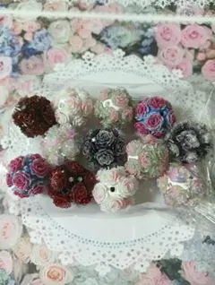 お花ビーズ12個セット