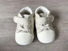 ベージュ キャンバス ベビー　キッズ　スニーカー 12.5