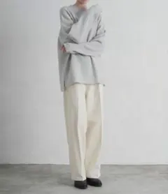 ミラノリブ オーバーサイズ ウールブレンドニット