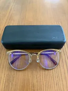 Zoff クリアフレーム ラウンドメガネ