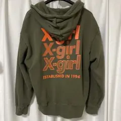 【完売品】X-girl エックスガール ジップアップパーカー フーディ M