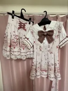 LIZLISA Many hearts afternoontea柄　セットアップ