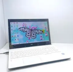 【美品】大人気白色ノートパソコン✨カメラ付✨初心者さんにオススメ✨NEC