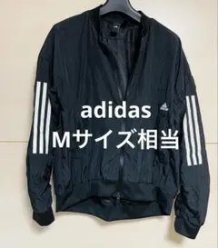 adidas アディダス 春秋 ブルゾン Mサイズ相当 黒 トラックジャケット