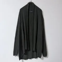 ZARA ザラ カーディガン ショールカラー 長袖 無地 M 黒 レーヨンのサムネイル