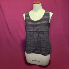 me issey miyake ブラウン ノースリーブ チュニック 丈短 茶色のサムネイル