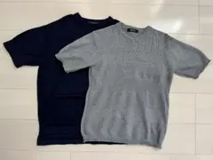 nano universe 半袖ニット　2枚セット