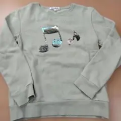 GLOBAL WORK 音符スパンコール トレーナー 130cm