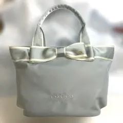 トッカ バイカラー リボントート トートバッグ スカイブルー バッグ