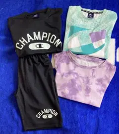 130140cm小学生ChampionチャンピオンIGNIOＴシャツ短パンセット
