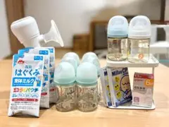 ピジョン 哺乳瓶8本＋電動搾乳機（使用1回）セット