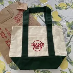 トレーダージョーズ　トレジョ　ミニ　エコバッグ　トートバッグ　グリーン