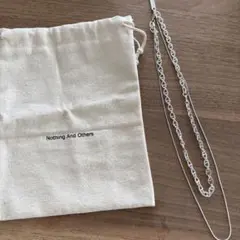 Nothing And Others シルバーチェーンネックレス レイヤード風