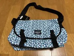 AEROGY 青系チェック柄 ショルダーバッグ