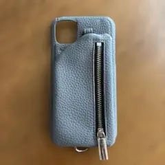 ajew iPhoneXR/11用ケース ジップポケット付き グレーのサムネイル