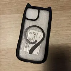 iPhone用ケース 猫耳デザイン ブラック