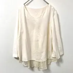 【ロペピクニック】バックレースブラウス　オフィスカジュアル　大人可愛い