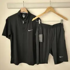 Nike DRI-FIT ブラックポロシャツとハーフパンツ