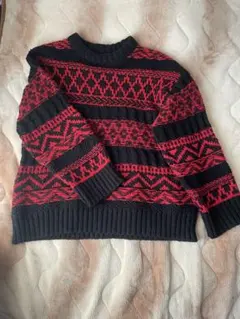 H&M Divided 幾何学模様ニット M