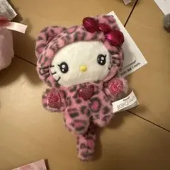 ハローキティ　ギャルネコ　ヒョウ柄ピンク　マスコット　新品未使用品