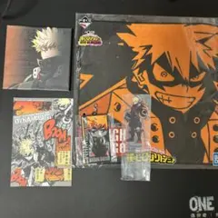 一番くじ ヒロアカ ラバーコレクション タオル　アクリルスタンド　爆豪勝己