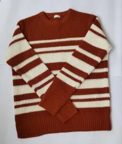 メンズリブ編みクルーネックニット ２枚セット