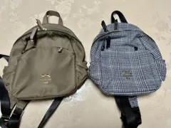 Samantha Vega サマンサベガ サイドリボンリュック チェック カーキ
