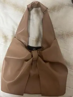 リボン付きベージュトートバッグ　即購入⭕️