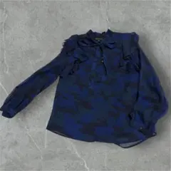 BANANA REPUBLIC ネイビー カモフラージュ ブラウス xsのサムネイル