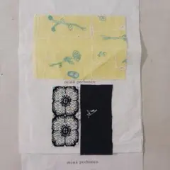 【minä perhonen】　ミナペルホネン　【はぎれ】 3枚　刺繍