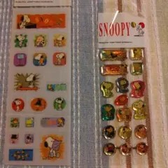 スヌーピー シール　レトロ　2点