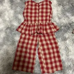 美品　ペプラムブラウス　７部丈パンツセットアップ