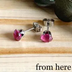 【販売終了】《スワロフスキー》カットストーンピアス【クリスタルビオニーピンク】