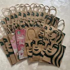 ショップ袋スタバ紙袋まとめ売り24枚