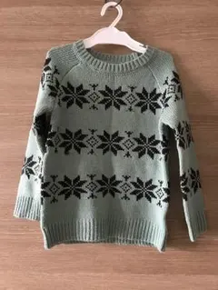 ニット kids 110 ノルディック柄セーター