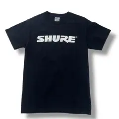 00s 古着 SHURE シュア ロゴ Tシャツ 音楽 機材 マイク ブラック
