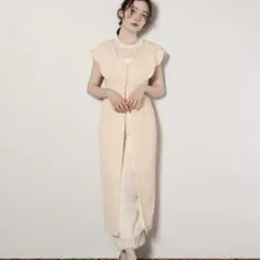euw / nuance collar gilet / brown - メルカリ