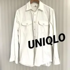【 UNIQLO 】デニム 長袖シャツ ホワイト Mサイズ